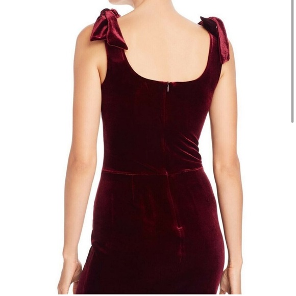 AQUA WOMENS NWT VELVET Bow Strap Party Dress, New with tags, SZ L - Picture 2 of 4